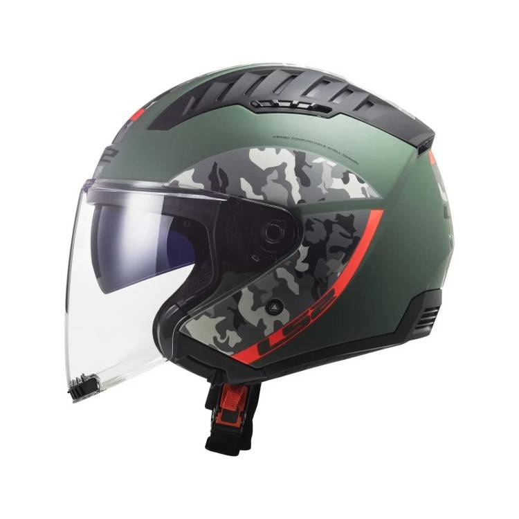 CASCO OF600 COPTER CRISPY M.MILITARY GREEN ORANGE | LS2