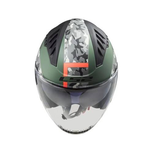 CASCO OF600 COPTER CRISPY M.MILITARY GREEN ORANGE | LS2
