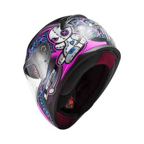 CASCO FF353 RAPID MINI VOODOO BLACK FLUO PINK | LS2