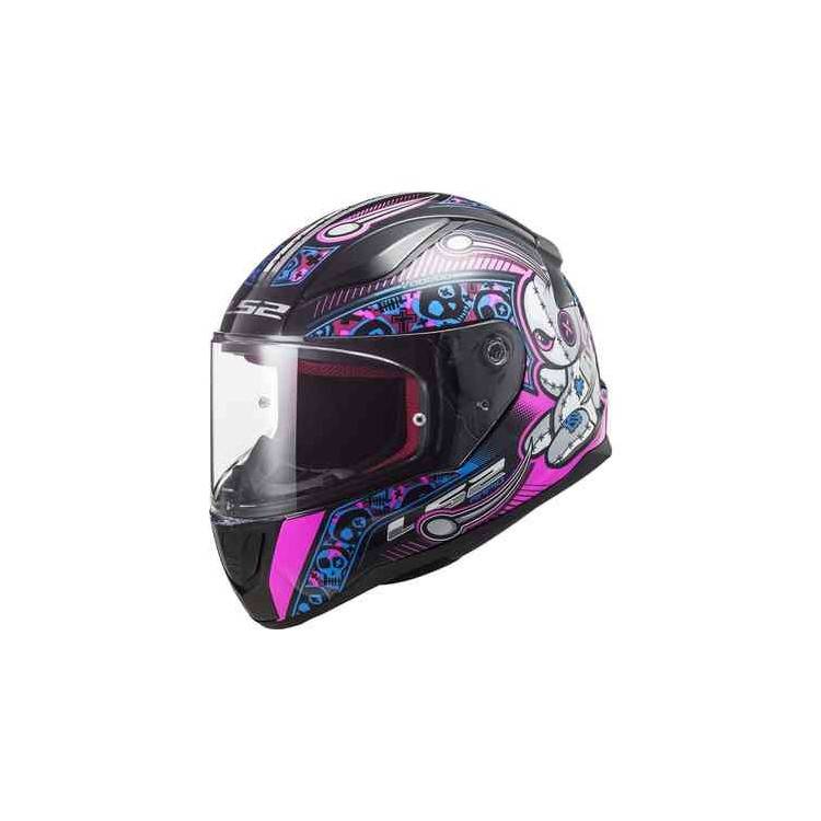 CASCO FF353 RAPID MINI VOODOO BLACK FLUO PINK | LS2
