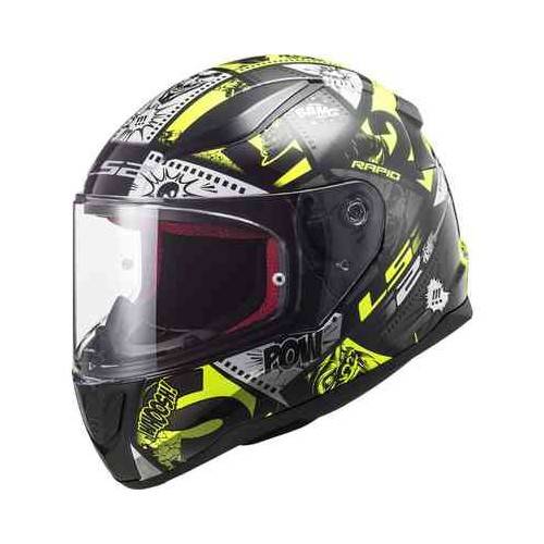 CASCO FF353 RAPID MINI VIGNETTE BLACK H-V YELLOW | LS2