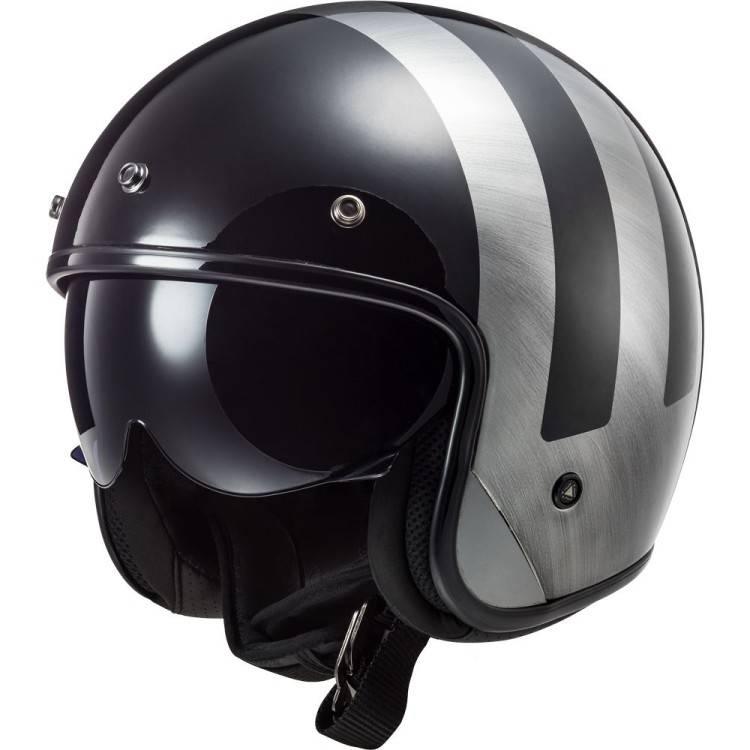 CASCO LS2 OF601 BOB LINES BLACK JEANS  | LS2