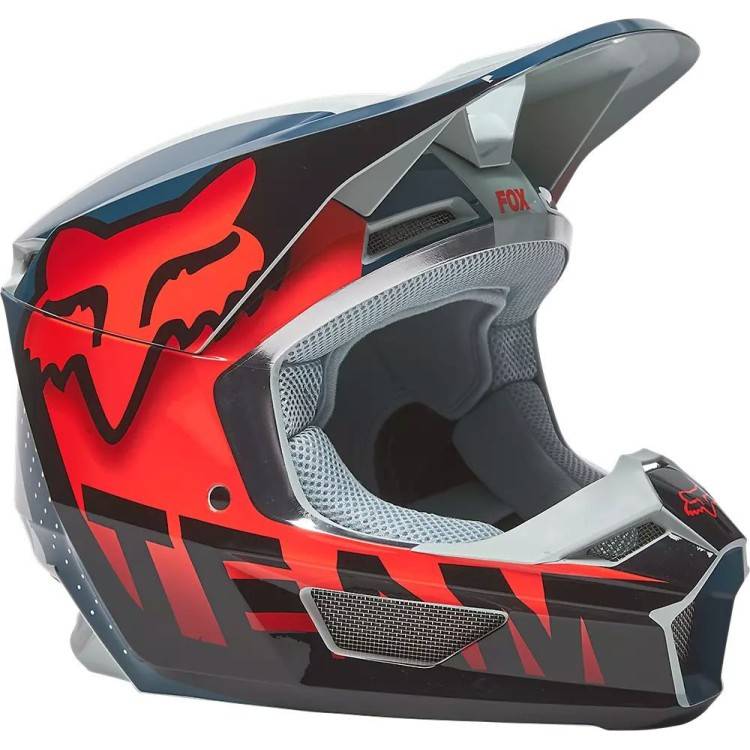 CASCO OFFROAD FX V1 TRICE HELMET, ECE GREY ORANGE | FOX RACING