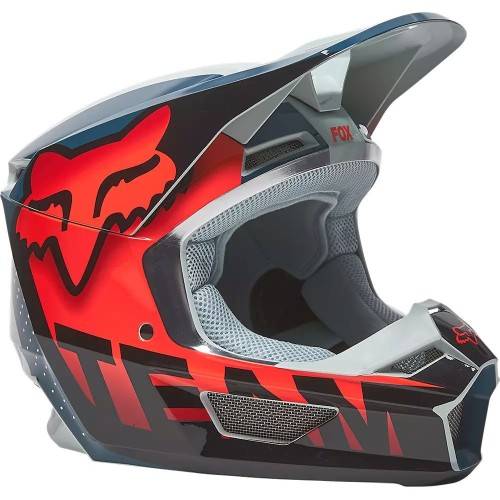 CASCO OFFROAD FX V1 TRICE HELMET, ECE GREY ORANGE | FOX RACING