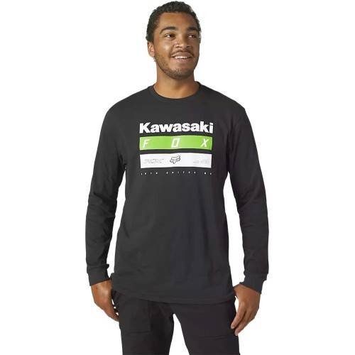 T-SHIRT FX KAWI STRIPES LS PREMIUM TEE BLACK | FOX RACING