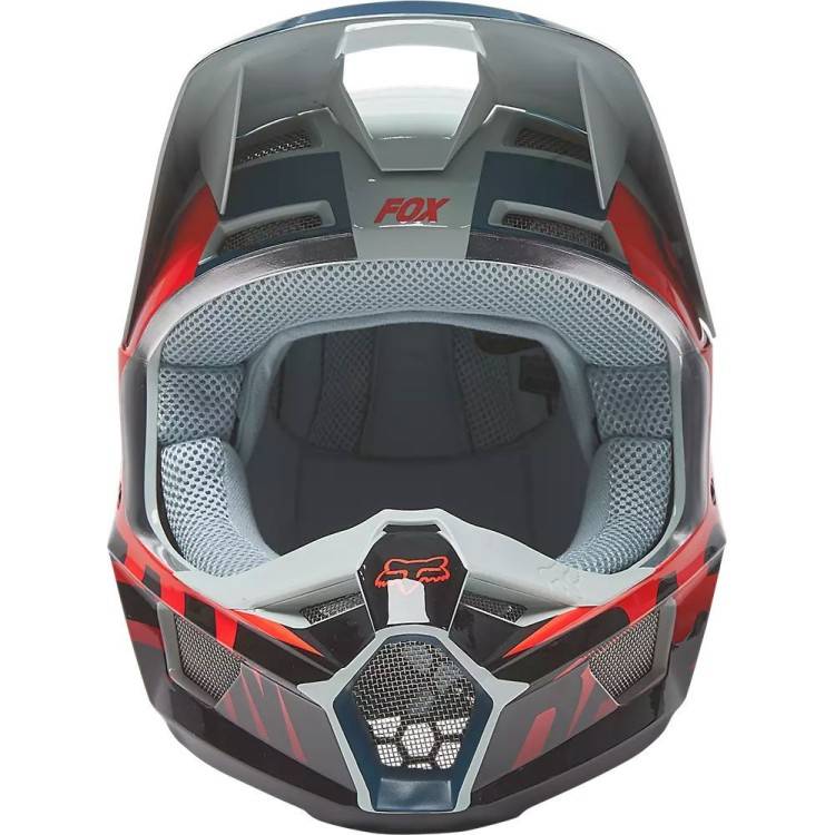 CASCO OFFROAD FX V1 TRICE HELMET, ECE GREY ORANGE | FOX RACING
