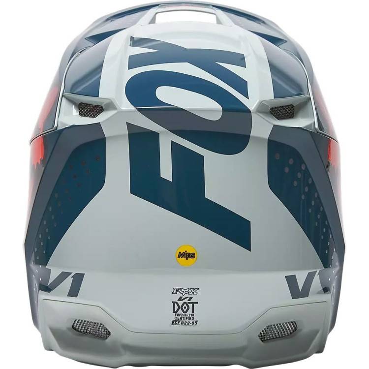 CASCO OFFROAD FX V1 TRICE HELMET, ECE GREY ORANGE | FOX RACING