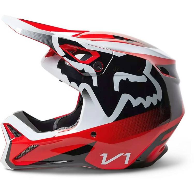 CASCO OFFROAD FX V1 LEED HELMET DOT ECE FLUORESCENT RED | FOX RACING