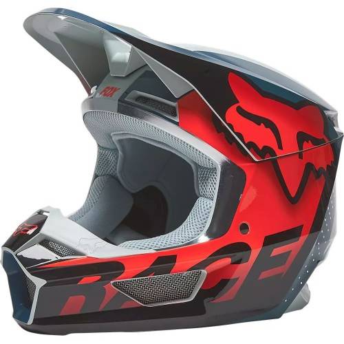 CASCO OFFROAD FX V1 TRICE HELMET, ECE GREY ORANGE | FOX RACING