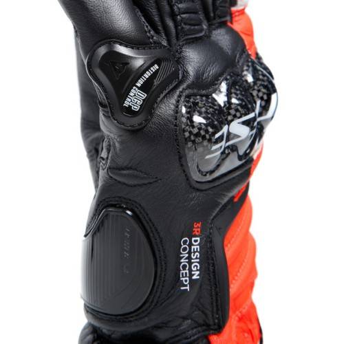 CARBON 4 LONG GUANTI BLACK FLUO-RED WHITE MAN | DAINESE