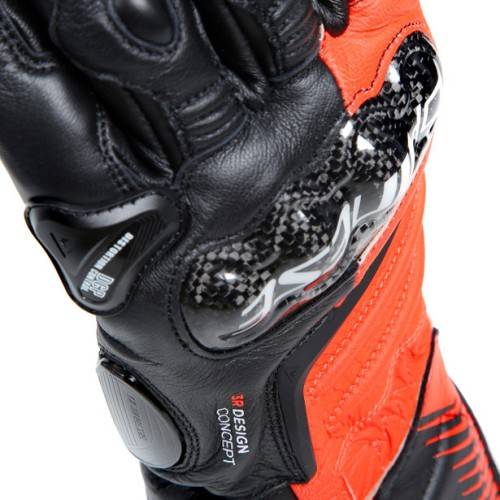 CARBON 4 LONG GUANTI BLACK FLUO-RED WHITE MAN | DAINESE