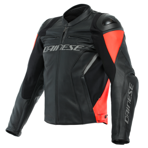 GIACCA RACING 4 PELLE  BLACK FLUO-RED MAN | DAINESE