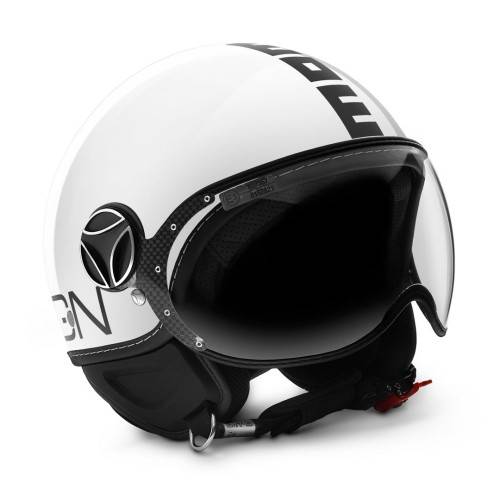 CASCO JET FGTR CLASSIC MOMO E2205 BIANCO NERO | MOMO DESIGN