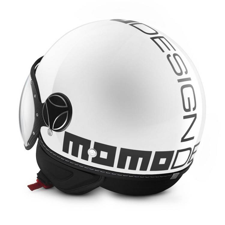 CASCO JET FGTR CLASSIC MOMO E2205 BIANCO NERO | MOMO DESIGN