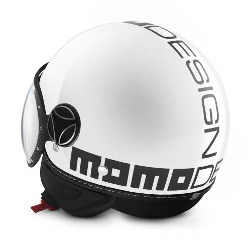 CASCO JET FGTR CLASSIC MOMO E2205 BIANCO NERO | MOMO DESIGN