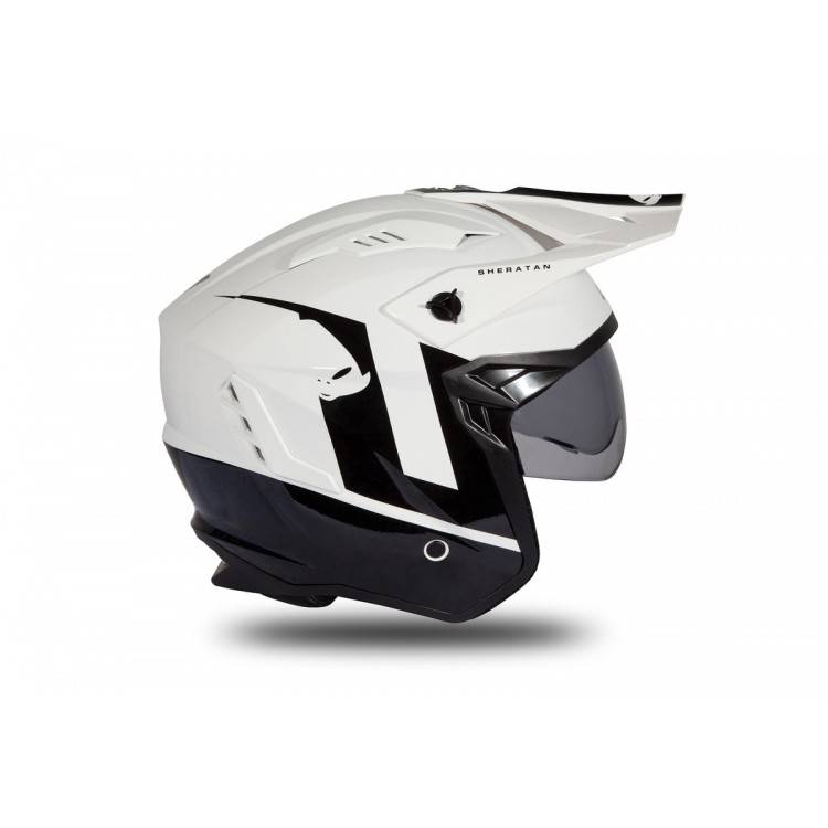 CASCO OFFROAD SHERATAN JET WHITE-BLACK GLOSSY | UFO PLAST