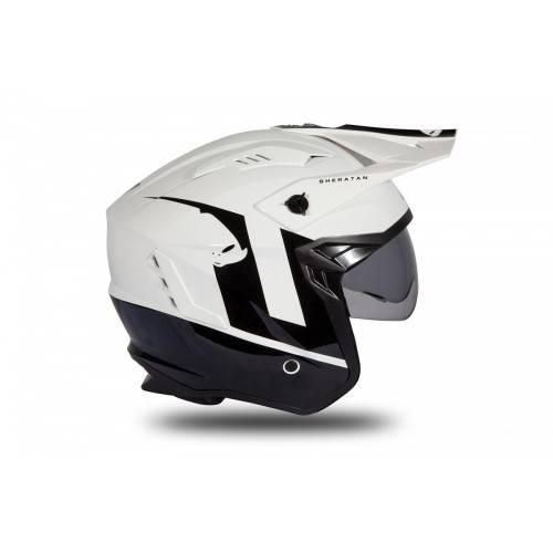 CASCO OFFROAD SHERATAN JET WHITE-BLACK GLOSSY | UFO PLAST