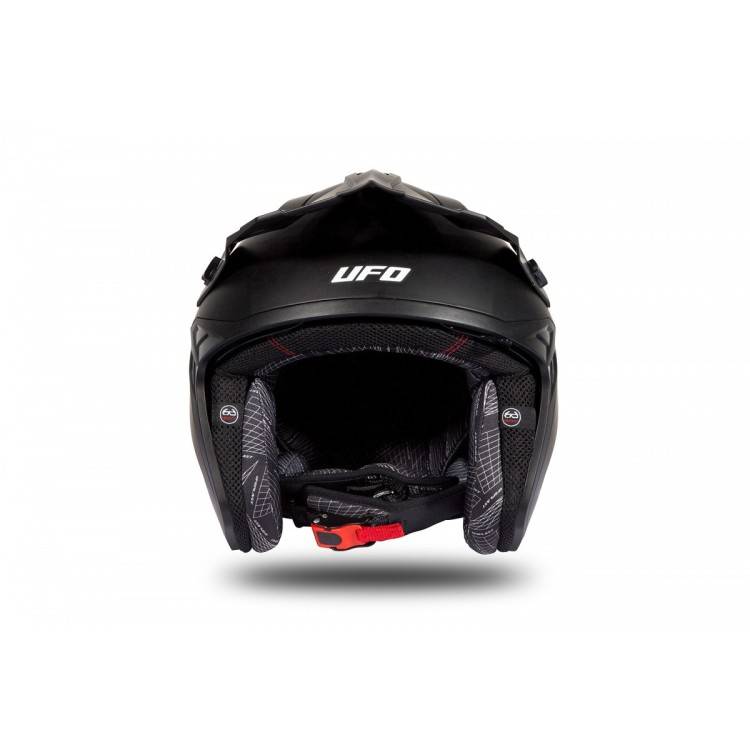 CASCO OFFROAD SHERATAN JET BLACK-RED MATT | UFO PLAST