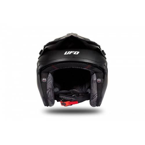 CASCO OFFROAD SHERATAN JET BLACK-RED MATT | UFO PLAST