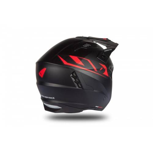 CASCO OFFROAD SHERATAN JET BLACK-RED MATT | UFO PLAST