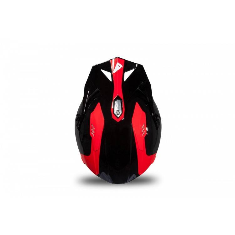 CASCO OFFROAD SHERATAN JET BLACK-RED GLOSSY | UFO PLAST