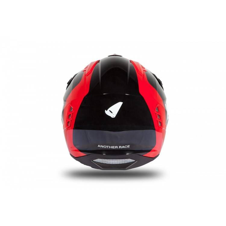 CASCO OFFROAD SHERATAN JET BLACK-RED GLOSSY | UFO PLAST