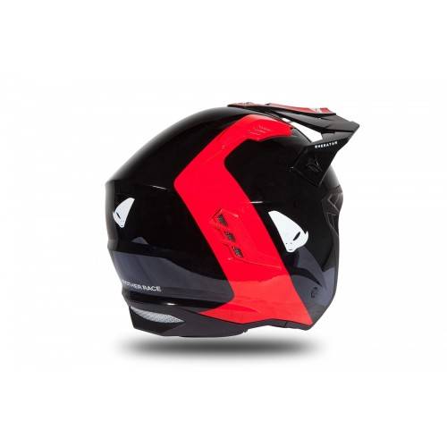CASCO OFFROAD SHERATAN JET BLACK-RED GLOSSY | UFO PLAST