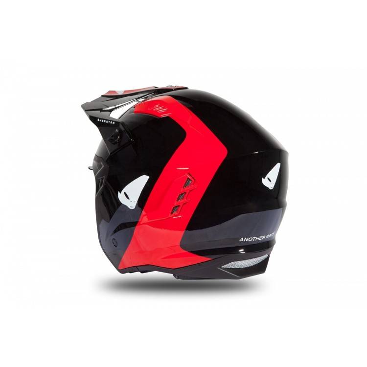 CASCO OFFROAD SHERATAN JET BLACK-RED GLOSSY | UFO PLAST