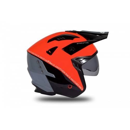 CASCO OFFROAD SHERATAN JET RED-BLACK-GREY GLOSSY | UFO PLAST