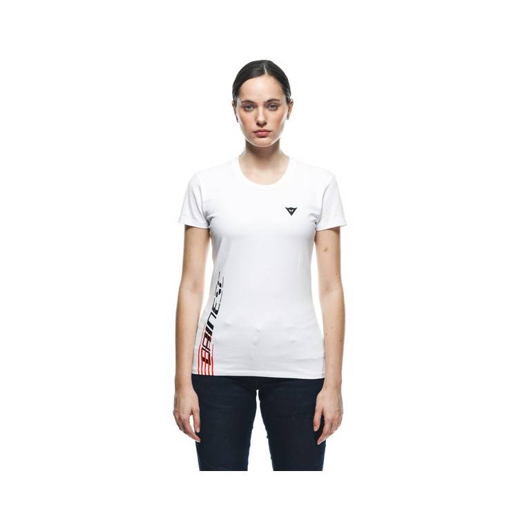 DAINESE T-SHIRT LOGO LADY WHITE BLACK | DAINESE