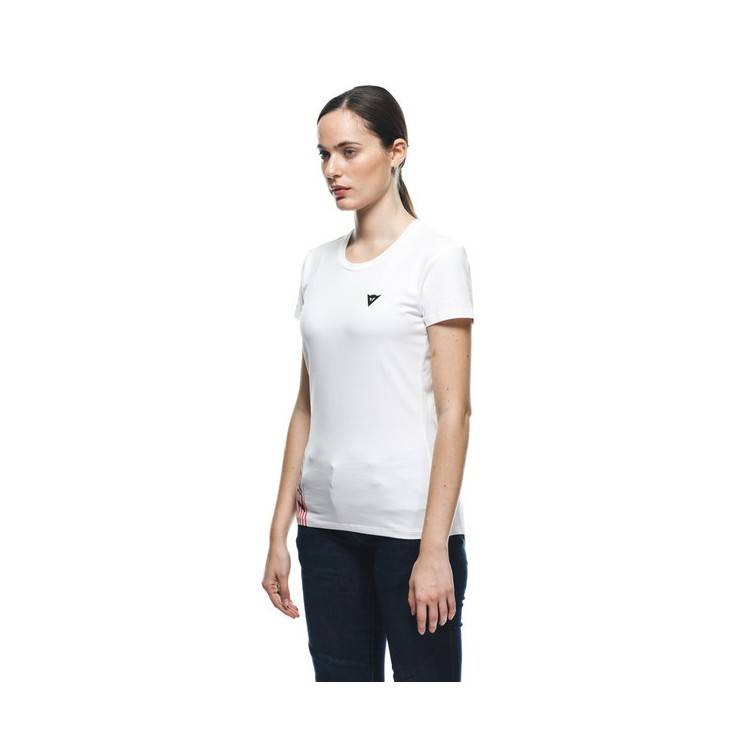 DAINESE T-SHIRT LOGO LADY WHITE BLACK | DAINESE