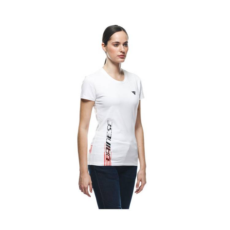 DAINESE T-SHIRT LOGO LADY WHITE BLACK | DAINESE