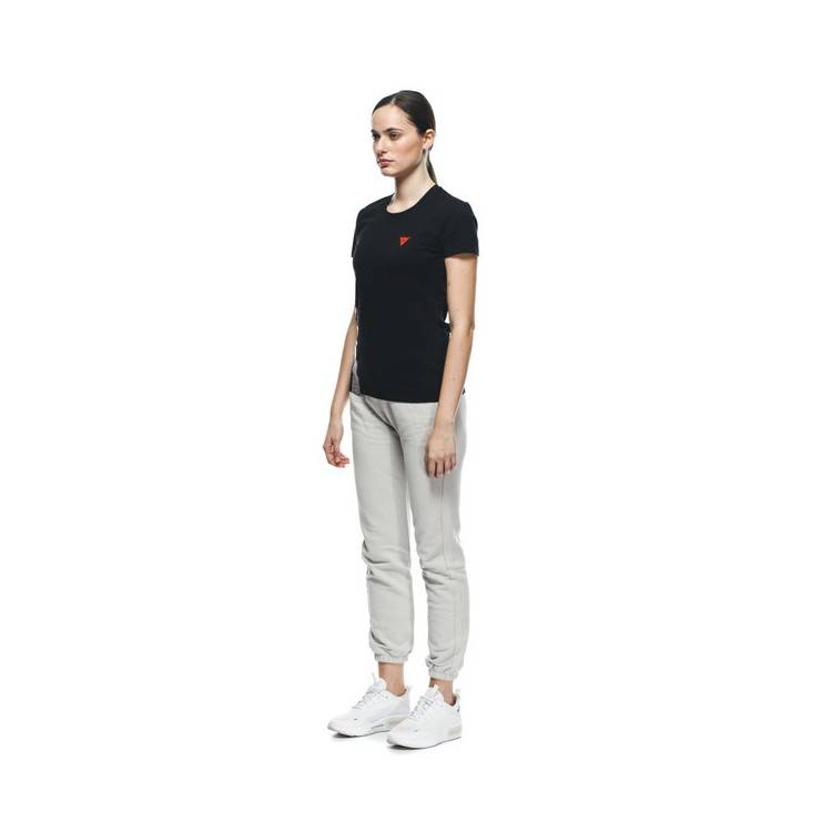 DAINESE T-SHIRT LOGO LADY BLACK FLUO-RED | DAINESE