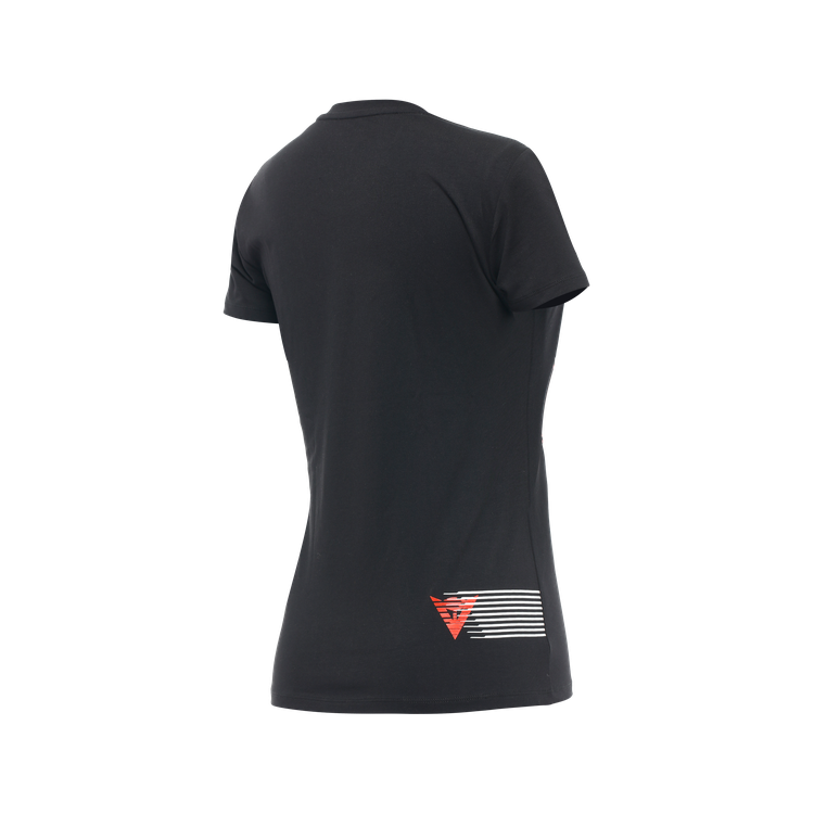DAINESE T-SHIRT LOGO LADY BLACK FLUO-RED | DAINESE