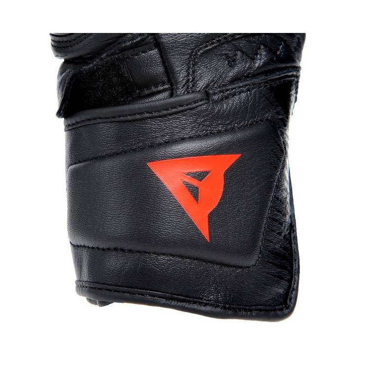 CARBON 4 LONG LADY LEATHER GLOVES BLACK BLACK WHITE | DAINESE