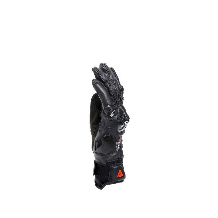 CARBON 4 SHORT LEATHER GLOVES BLACK BLACK | DAINESE