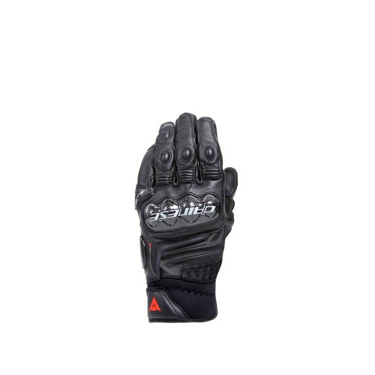 CARBON 4 SHORT LEATHER GLOVES BLACK BLACK | DAINESE