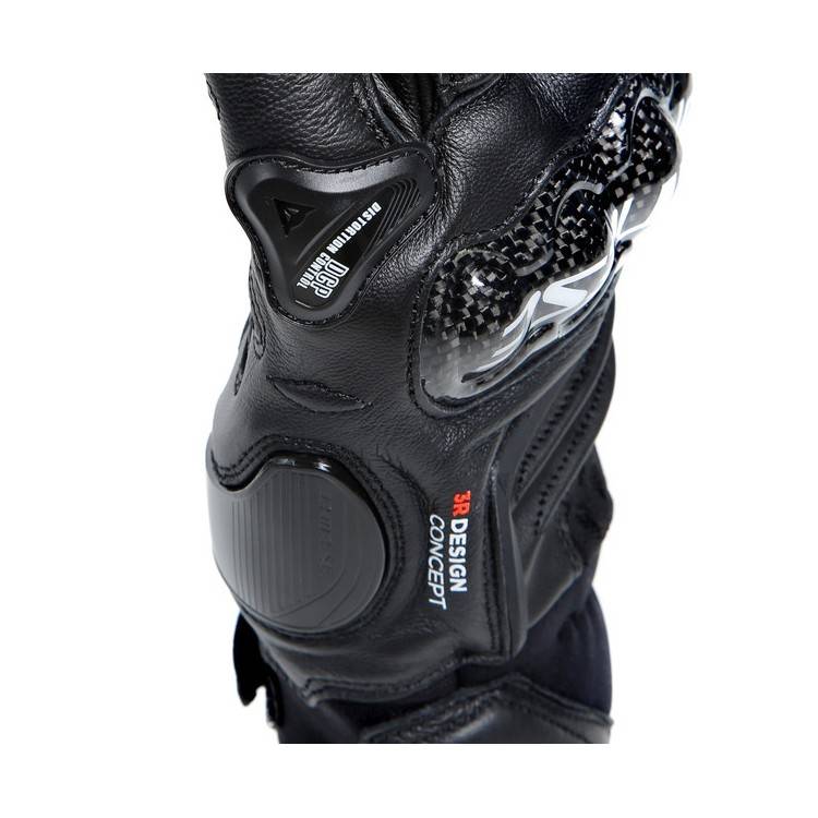 CARBON 4 SHORT LEATHER GLOVES BLACK BLACK | DAINESE