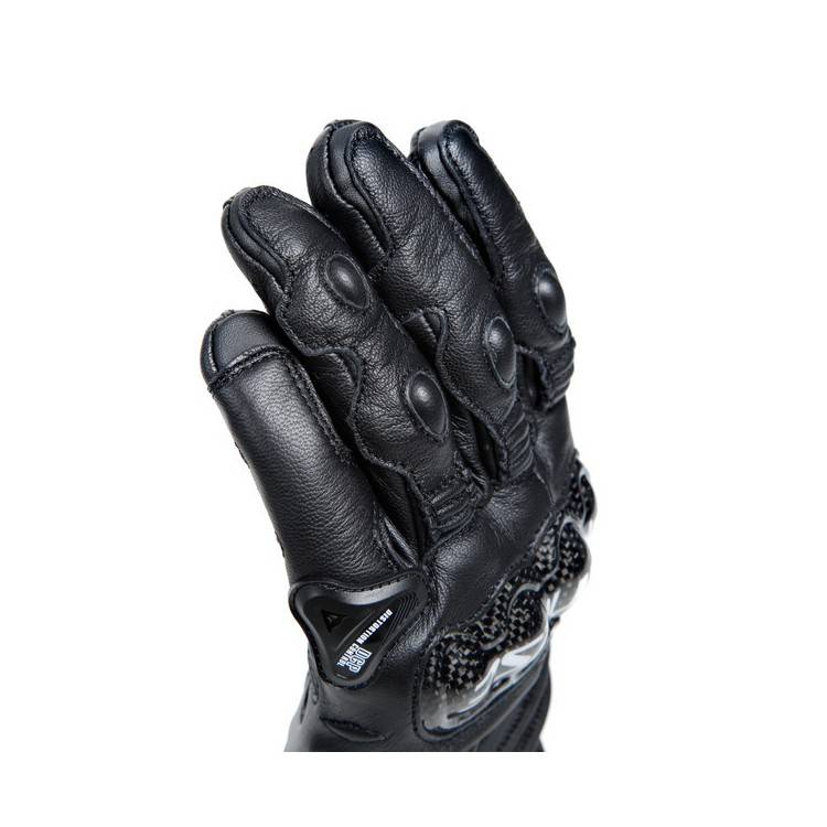 CARBON 4 SHORT LEATHER GLOVES BLACK BLACK | DAINESE