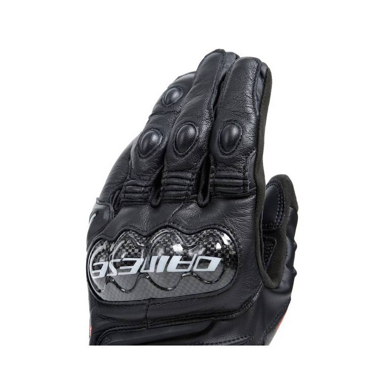 CARBON 4 SHORT LEATHER GLOVES BLACK BLACK | DAINESE
