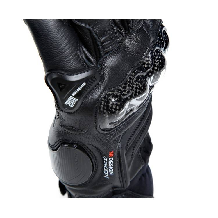 CARBON 4 SHORT LEATHER GLOVES BLACK BLACK | DAINESE