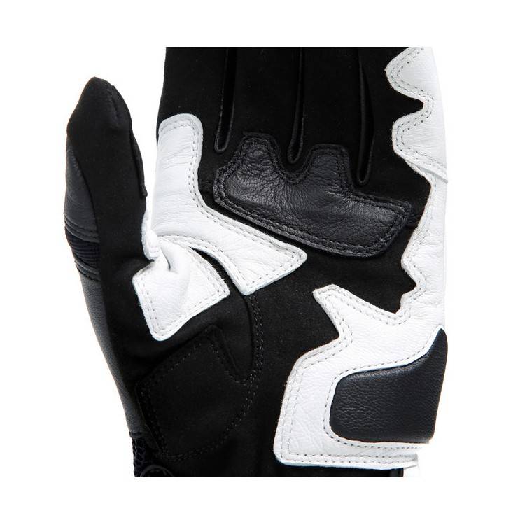 MIG 3 UNISEX LEATHER GLOVES BLACK WHITE LAVA-RED | DAINESE