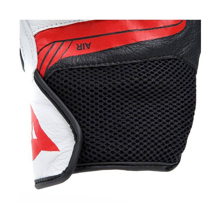 MIG 3 UNISEX LEATHER GLOVES BLACK WHITE LAVA-RED | DAINESE