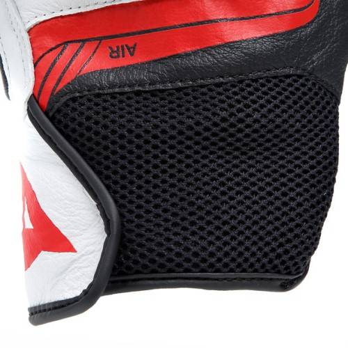 MIG 3 UNISEX LEATHER GLOVES BLACK WHITE LAVA-RED | DAINESE