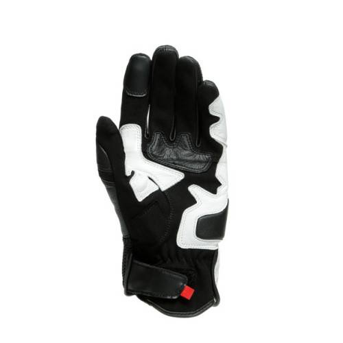 MIG 3 UNISEX LEATHER GLOVES BLACK WHITE LAVA-RED | DAINESE