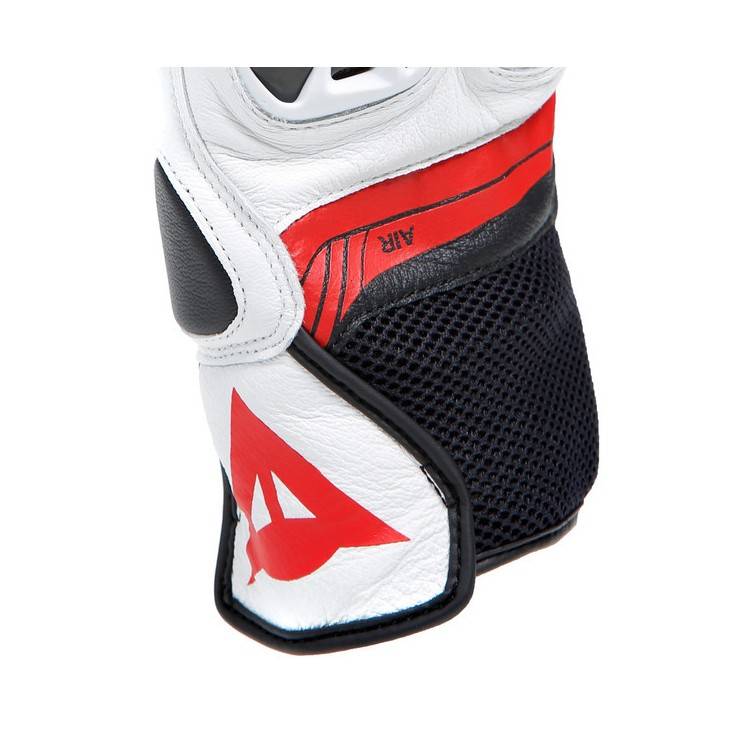 MIG 3 UNISEX LEATHER GLOVES BLACK WHITE LAVA-RED | DAINESE