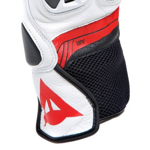 MIG 3 UNISEX LEATHER GLOVES BLACK WHITE LAVA-RED | DAINESE