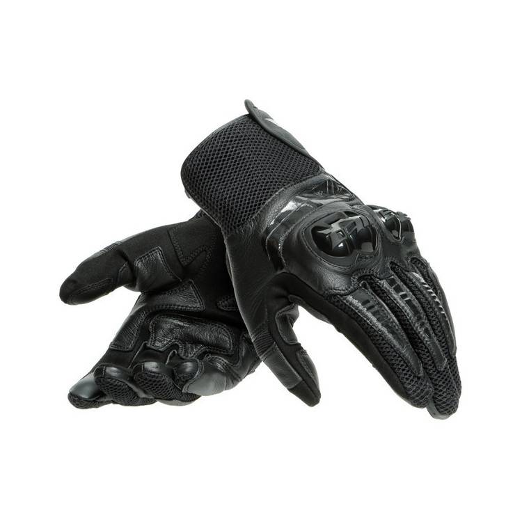 MIG 3 UNISEX LEATHER GLOVES BLACK BLACK | DAINESE