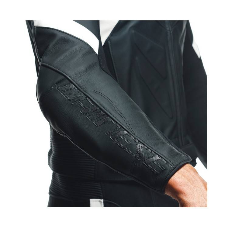 AVRO 4 LEATHER 2PCS SUIT BLACK-MATT BLACK-MATT WHITE | DAINESE