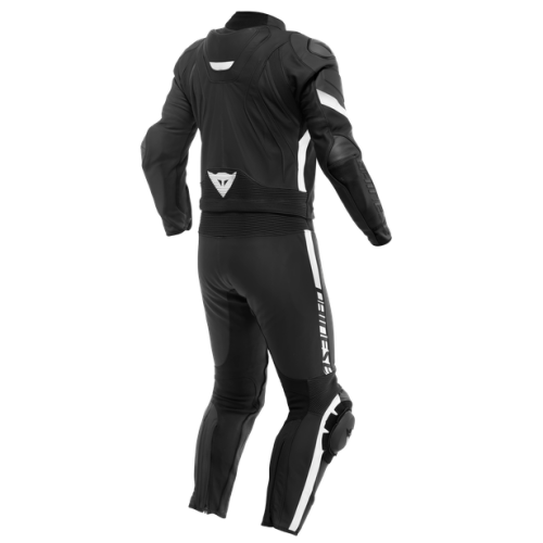 AVRO 4 LEATHER 2PCS SUIT BLACK-MATT BLACK-MATT WHITE | DAINESE